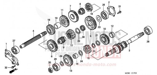 BOITE DE VITESSES GL1500C2 de 2002